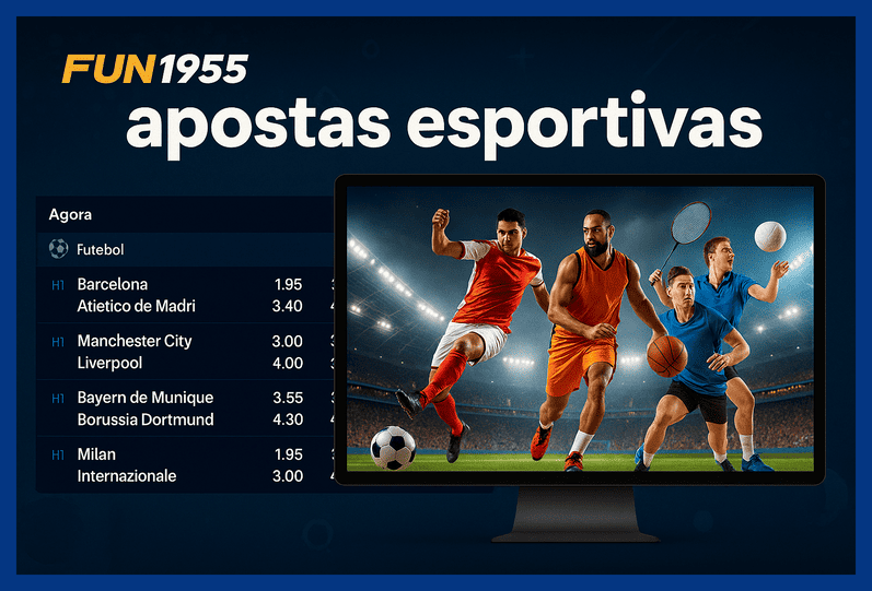 Apostas esportivas no cassino online FUN1955